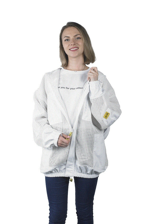 Tuta da apicoltore Elegante tuta protettiva generale per api Api Rete ventilata Bianca