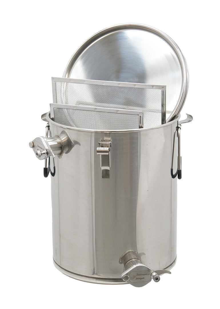 Seau de remplissage et tamis en acier inoxydable seau de remplissage et seau filtrant 30kg 35Kg avec tamis horizontaux