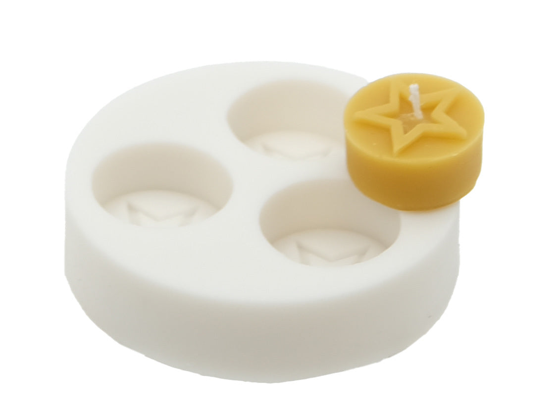 Gießform 3er Teelicht Stern