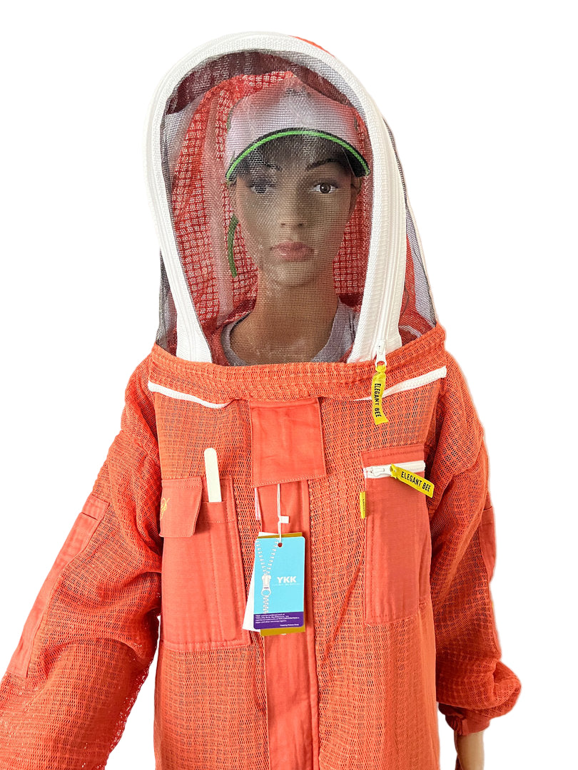 Bijenteeltpak Elegant bijen overall beschermend pak bijen geventileerde mesh zalmkleuren