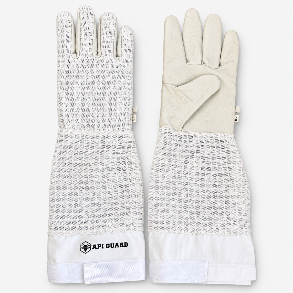 Beekeeping gloves made of sheepskin with 3-layer white mesh fabric (Copy)