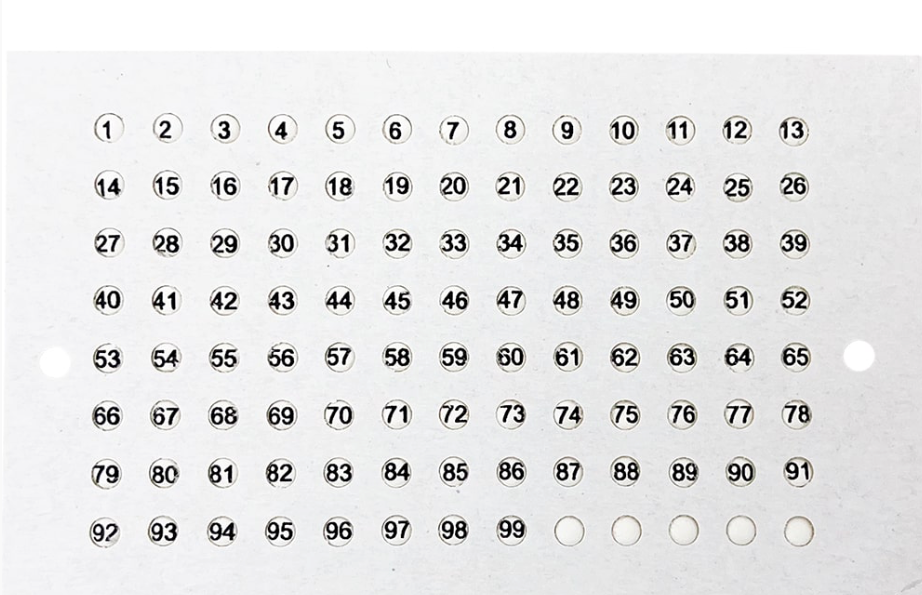 Luminous Opalite Plate Set with Numbers for Queen Marking Drawing Plates Classic 5x104 Queen Numbers 1-99