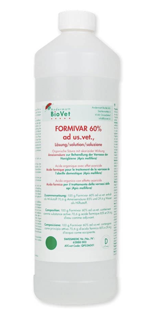 1 Liter Formivar Ameisensäure 60% ad us vet. für Varroa-Behandlung