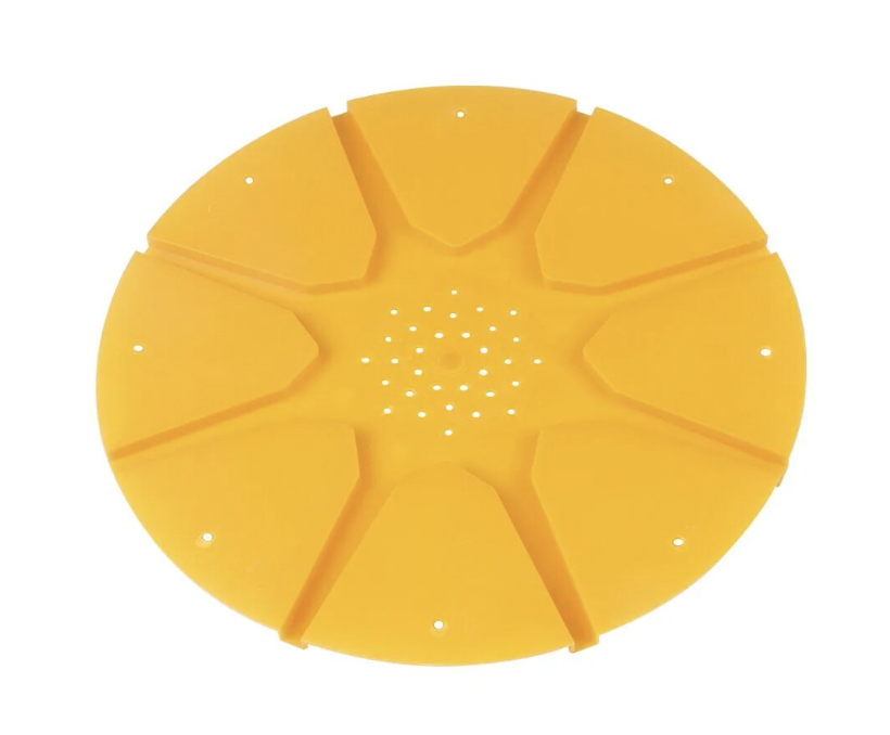 Bee escape yellow 8-way plastic with eight exits, Ø 260 mm