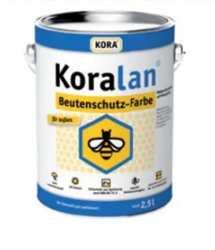 Koralan Bijenkastbeschermingsverf voor piepschuim en houten bijenkasten 2,5 l