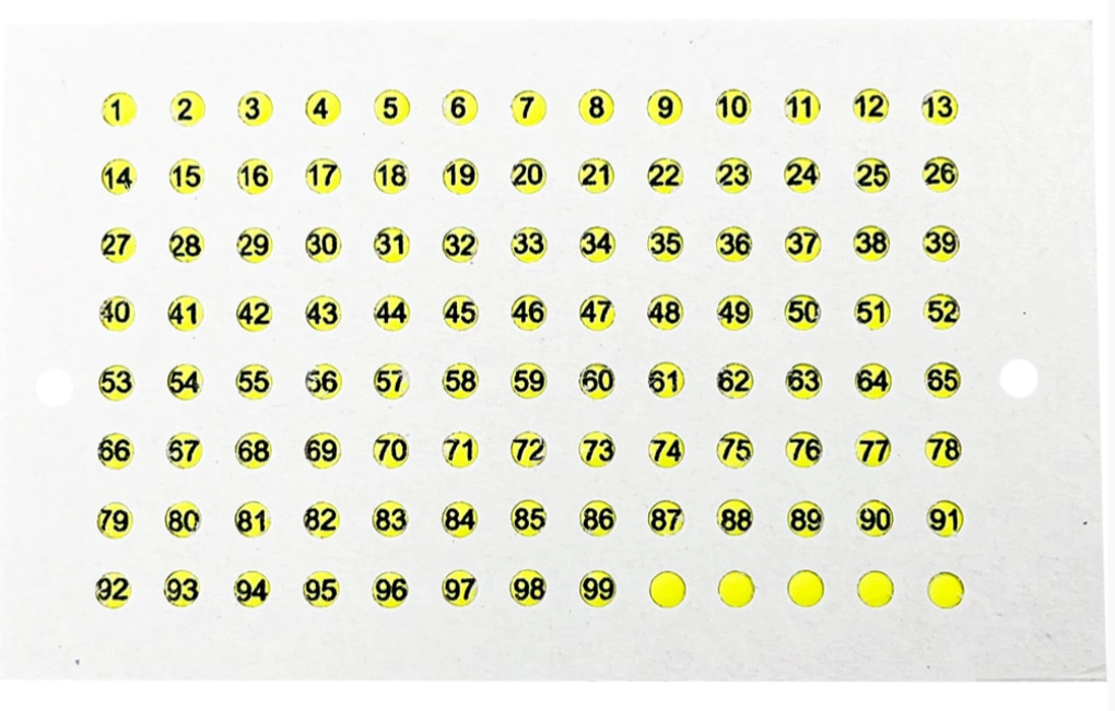 Piastrelle opalite luminose per segnare la regina. Piastrelle da disegno Classic 104 numeri regina da 1 a 99