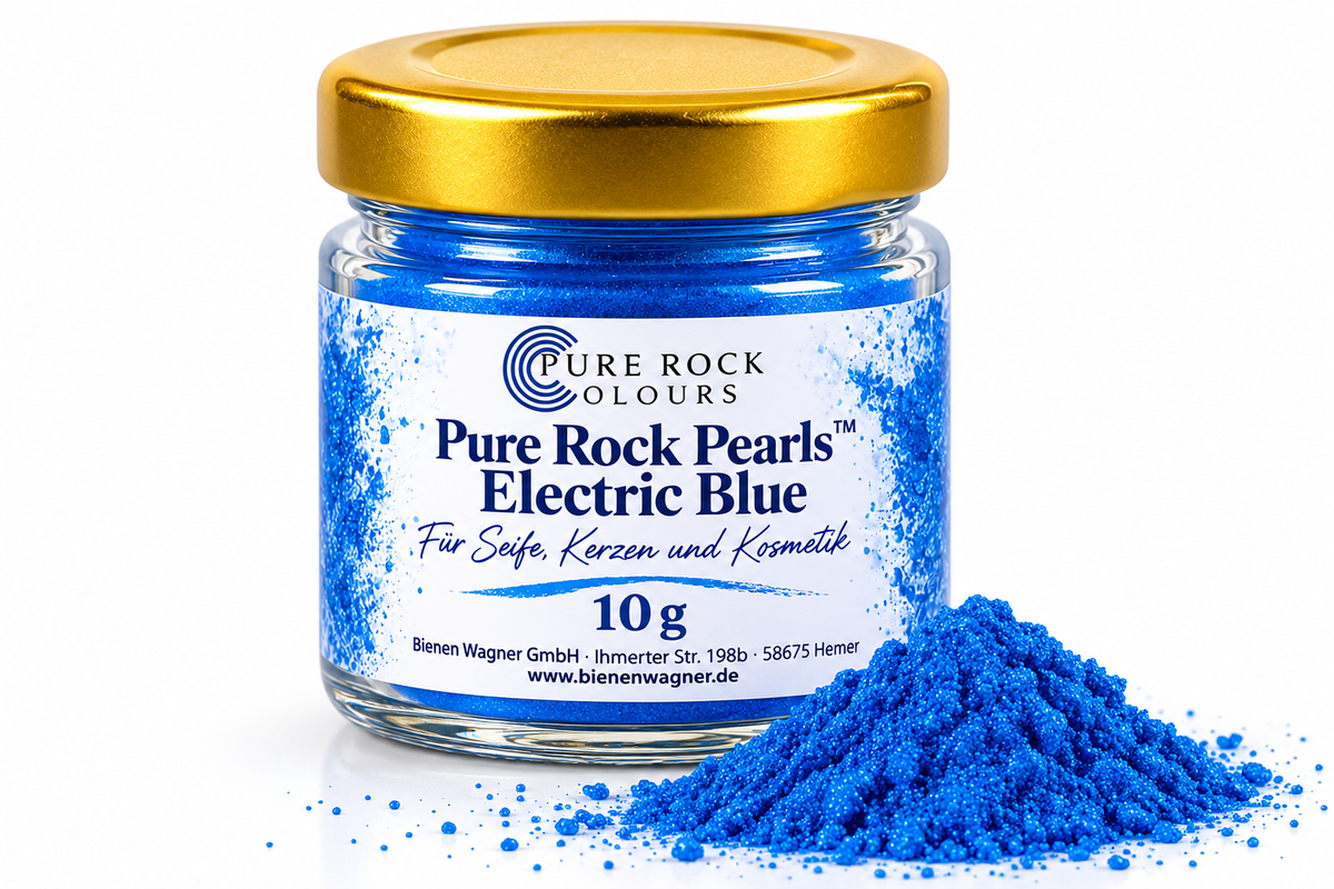 Seifenfarbe Blau – Pigment für Seife, Kerzen & Kosmetik | Pure Rock Pearls™ Electric Blue