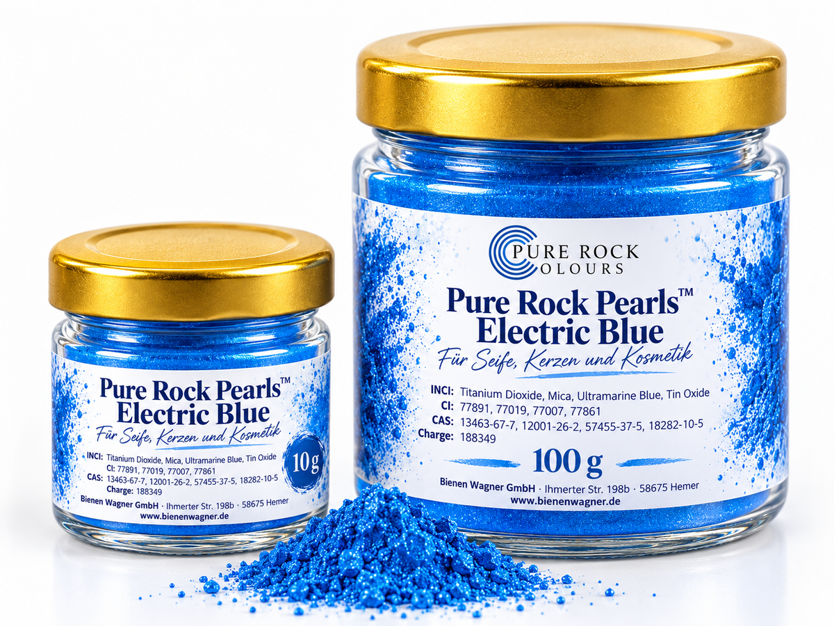 Seifenfarbe Blau – Pigment für Seife, Kerzen & Kosmetik | Pure Rock Pearls™ Electric Blue