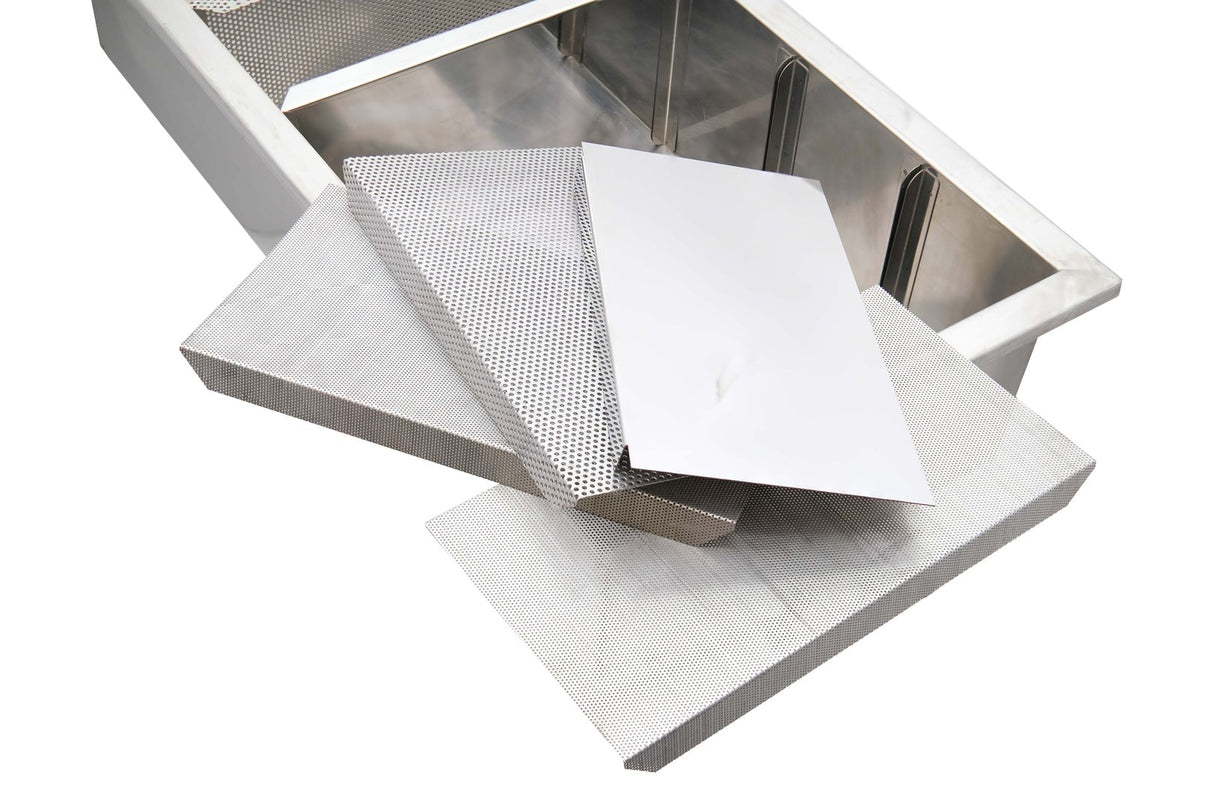 Coppa miele in acciaio inox con 5 camere filtranti setaccio miele serie speciale rimanenze