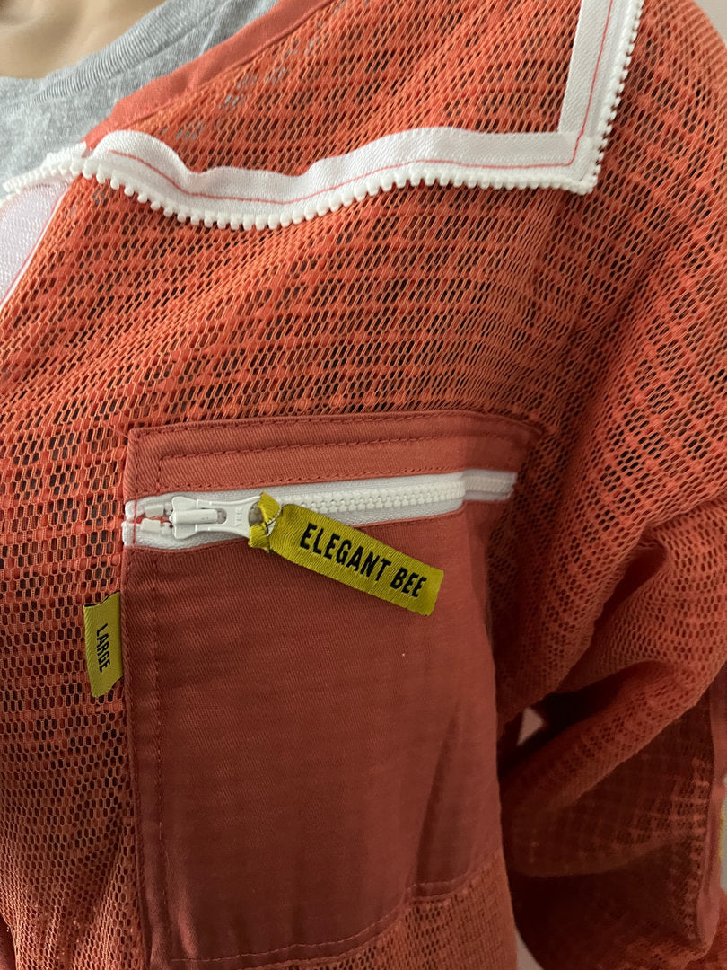Bijenteeltpak Elegant bijen overall beschermend pak bijen geventileerde mesh zalmkleuren