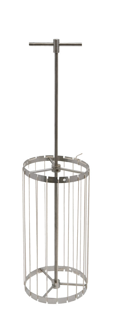 Kaarsentrekker 16 cm van RVS voor maximaal 20 kaarsen met verstelbare dubbele ring