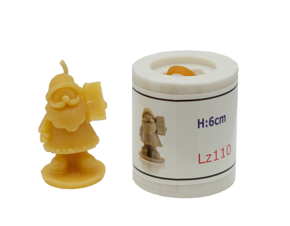 Kaarsenmal van siliconen voor bijenwas en kaarsvet Lz110 Kerstman kleine kaars stompkaars