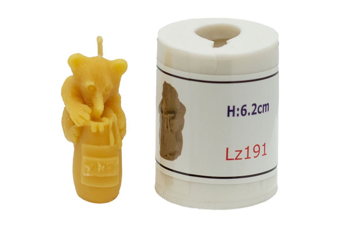 Stampo per candela in silicone per candela a nido d'ape in cera d'api in botte di miele Lz191
