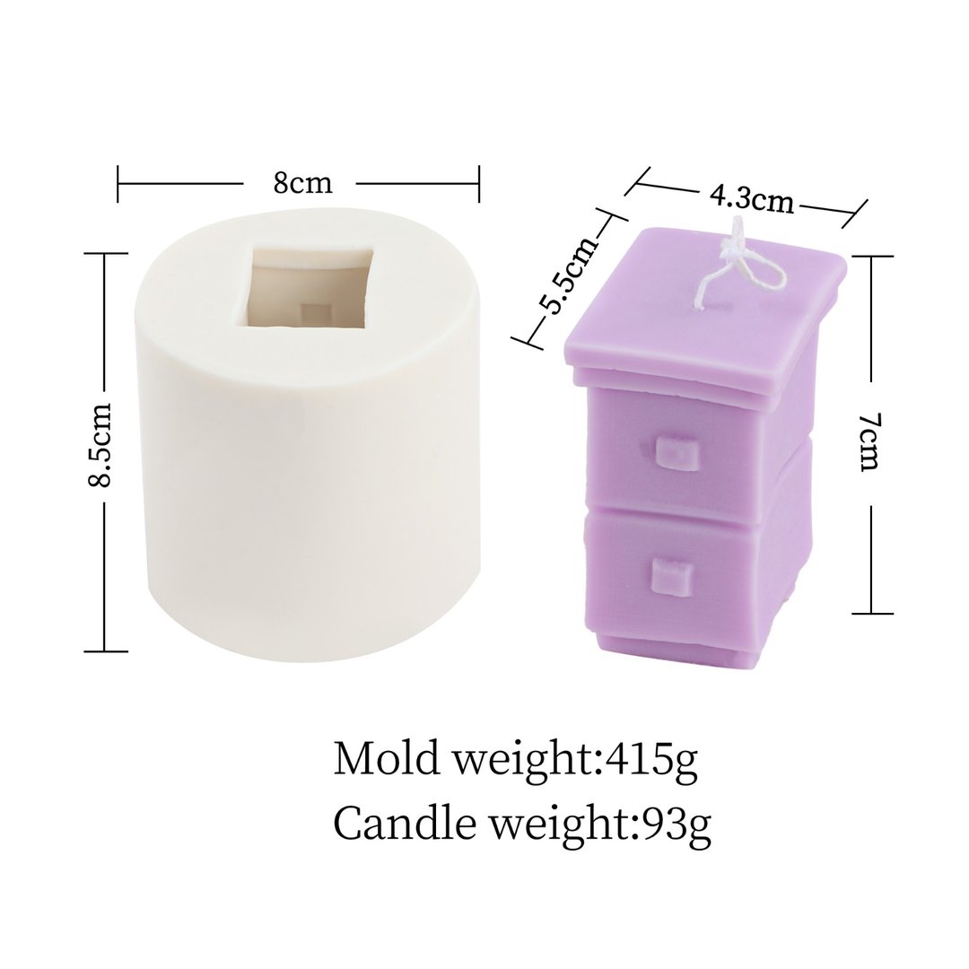 Stampo per candele in silicone per cera d'api e cera per candele LZ203 Candela a colonna con motivo ape