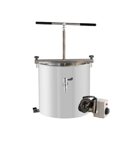 Presse à cire chauffante Bienenwagner pour cire d'abeille et marc - 3 kW 45 L