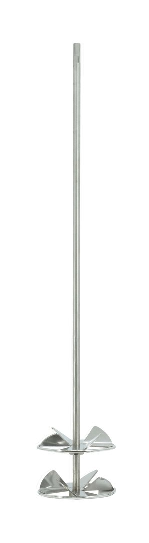 Hélice d'agitation avec anneau de protection du godet et 2 pales d'agitation contrarotatives réglables