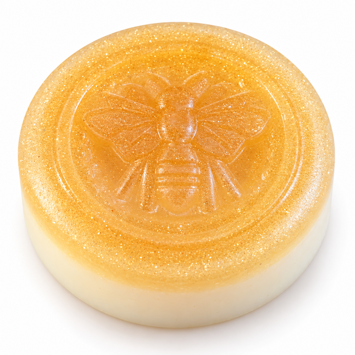 Bee Silicone Soap Mold – 6 round cavities for honey soap & glycerin soap multi-cavity soap casting mold