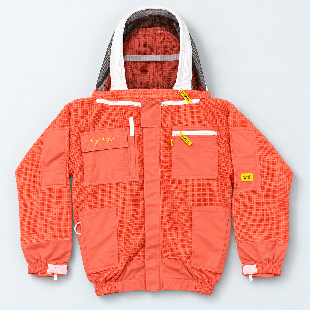 Elegant Bee Imkerjacke Lachsrosa – belüftete Unisex-Imkerjacke mit Astronautenschleier