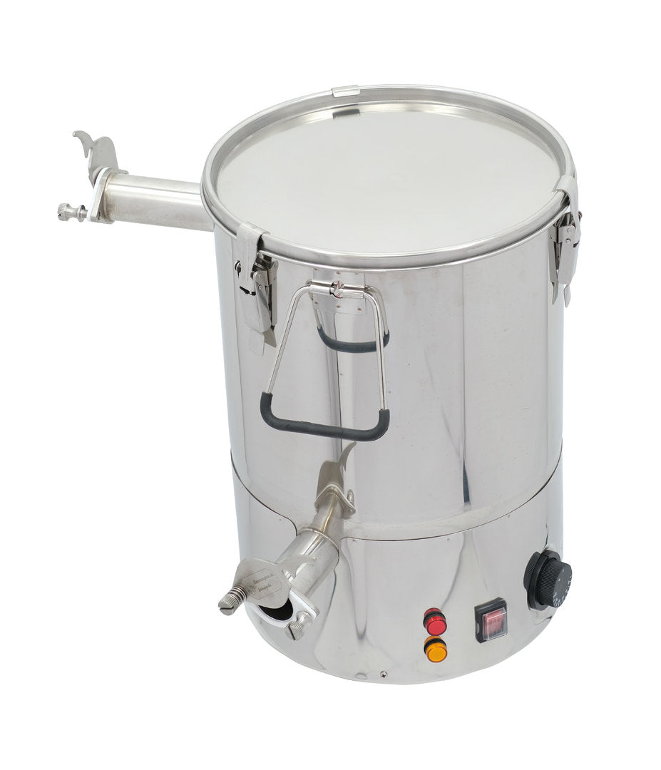 Bienenwagner zeefemmer met schuine bodem 25 kg van roestvrij staal met verwarming 2 tapbottelaar honing