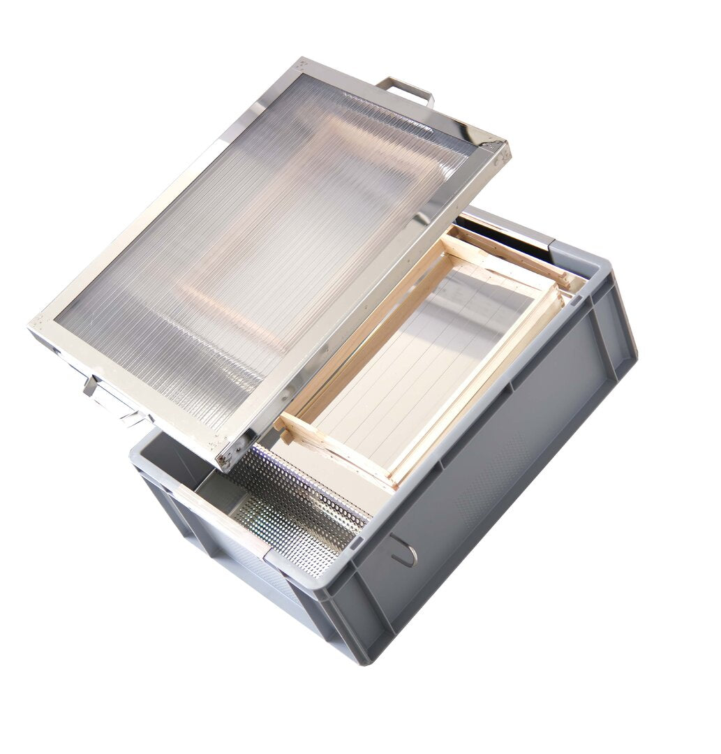 Fondoir à cire solaire avec boîtier en plastique 1-2 nids d'abeilles allemand normal ; sandre Dadant