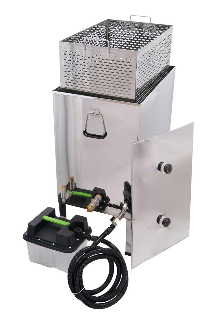 Wachsschmelzer Groß Edelstahl 14 Waben 42x62cm Dampfwachsschmelzer für Gasbrenner oder Dampfmeister