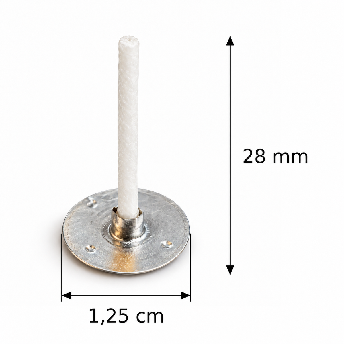 Tea light wick 26mm Wise waxed wick with base for tea lights
