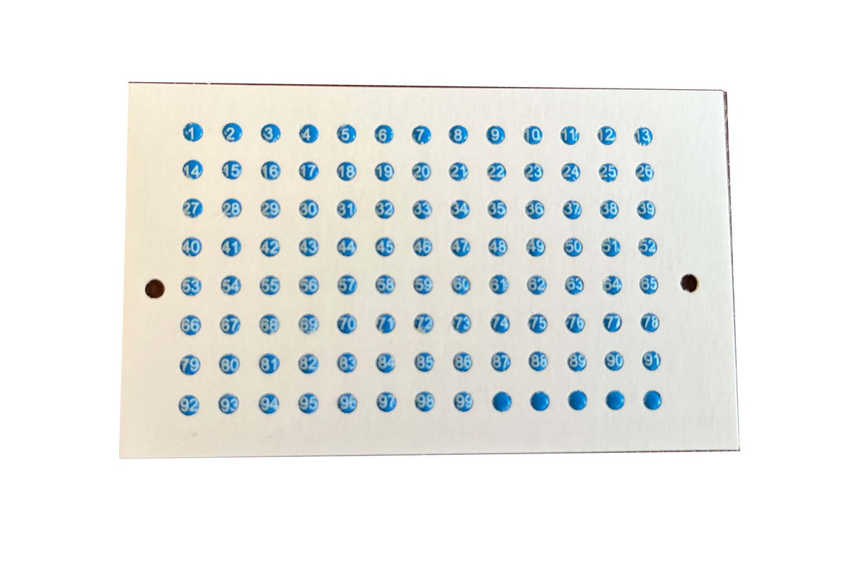 Luminous Opalite Plate Set with Numbers for Queen Marking Drawing Plates Classic 5x104 Queen Numbers 1-99