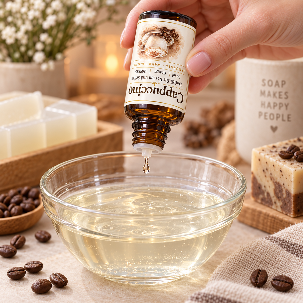 Cappuccino Fragrance Oil 30 ml – Coffee Fragrance for Candles & Soaps