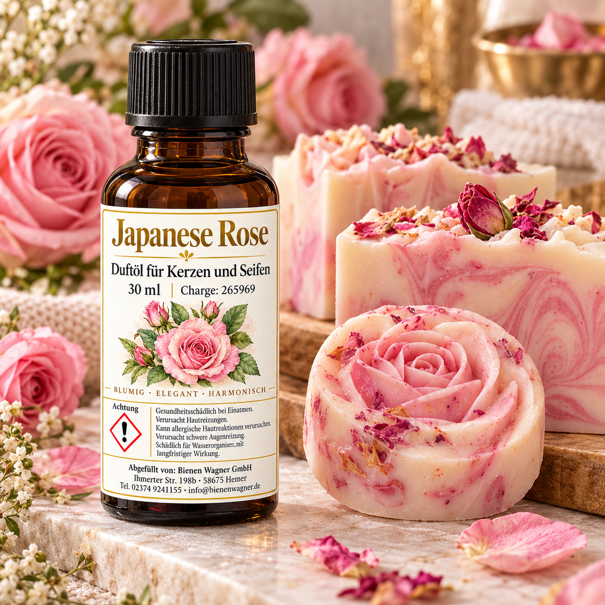 Japanese Rose Duftöl 30 ml – Rosenduft für Kerzen & Seifen