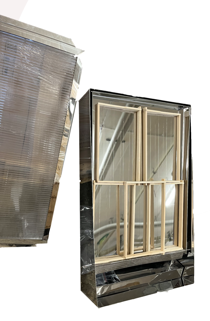 RVS zonnewassmelter 4 honingraat Zander Dadant DN