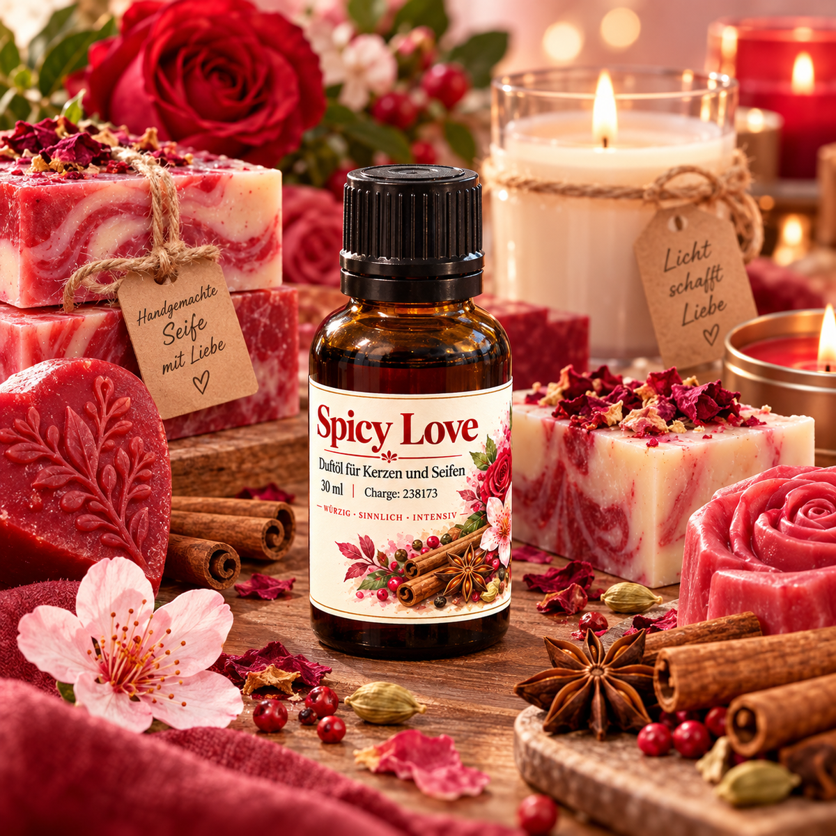 Spicy Love Fragrance Oil for Candles and Soaps – 30 ml