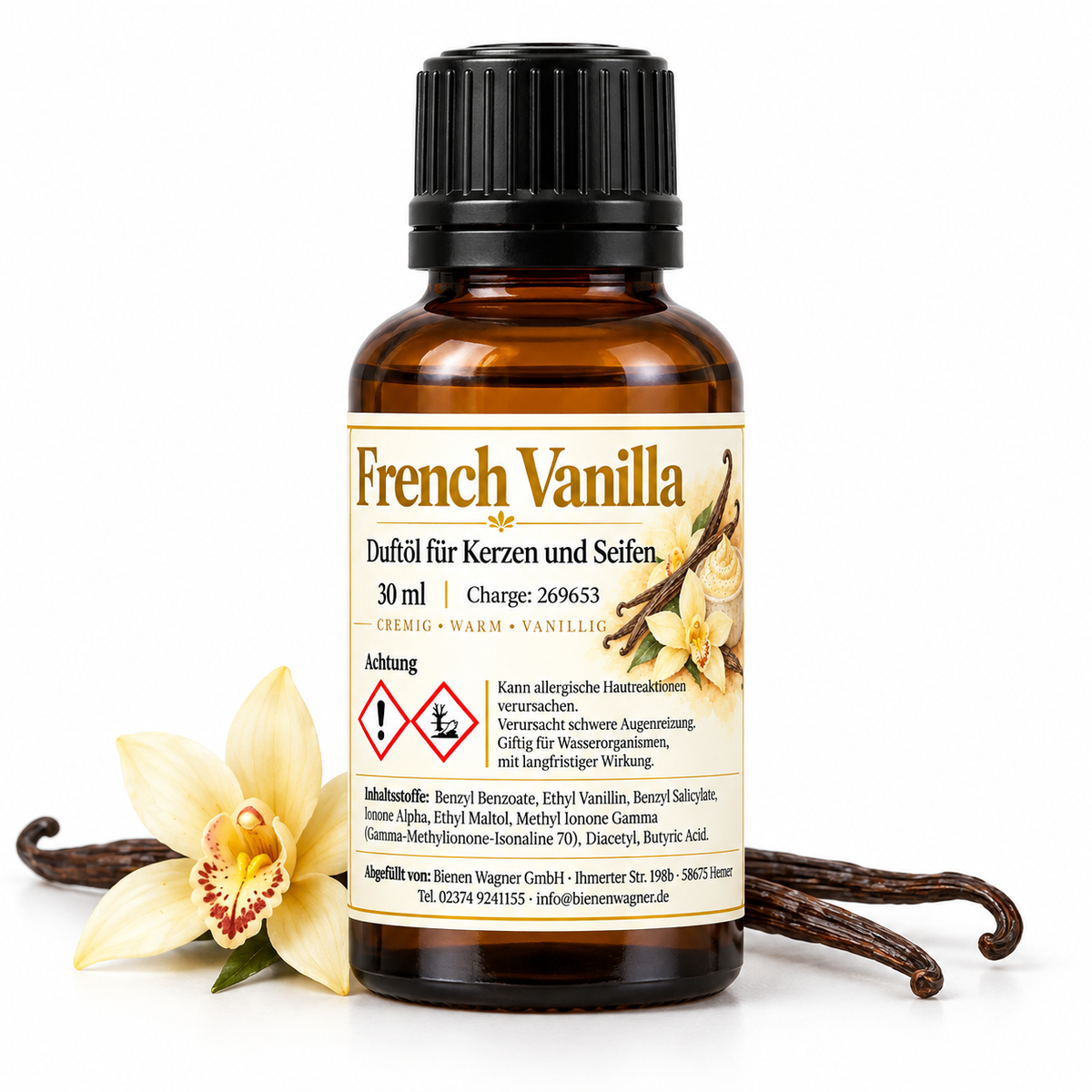 French Vanilla Fragrance Oil 30 ml – Vanilla fragrance for candles & soaps