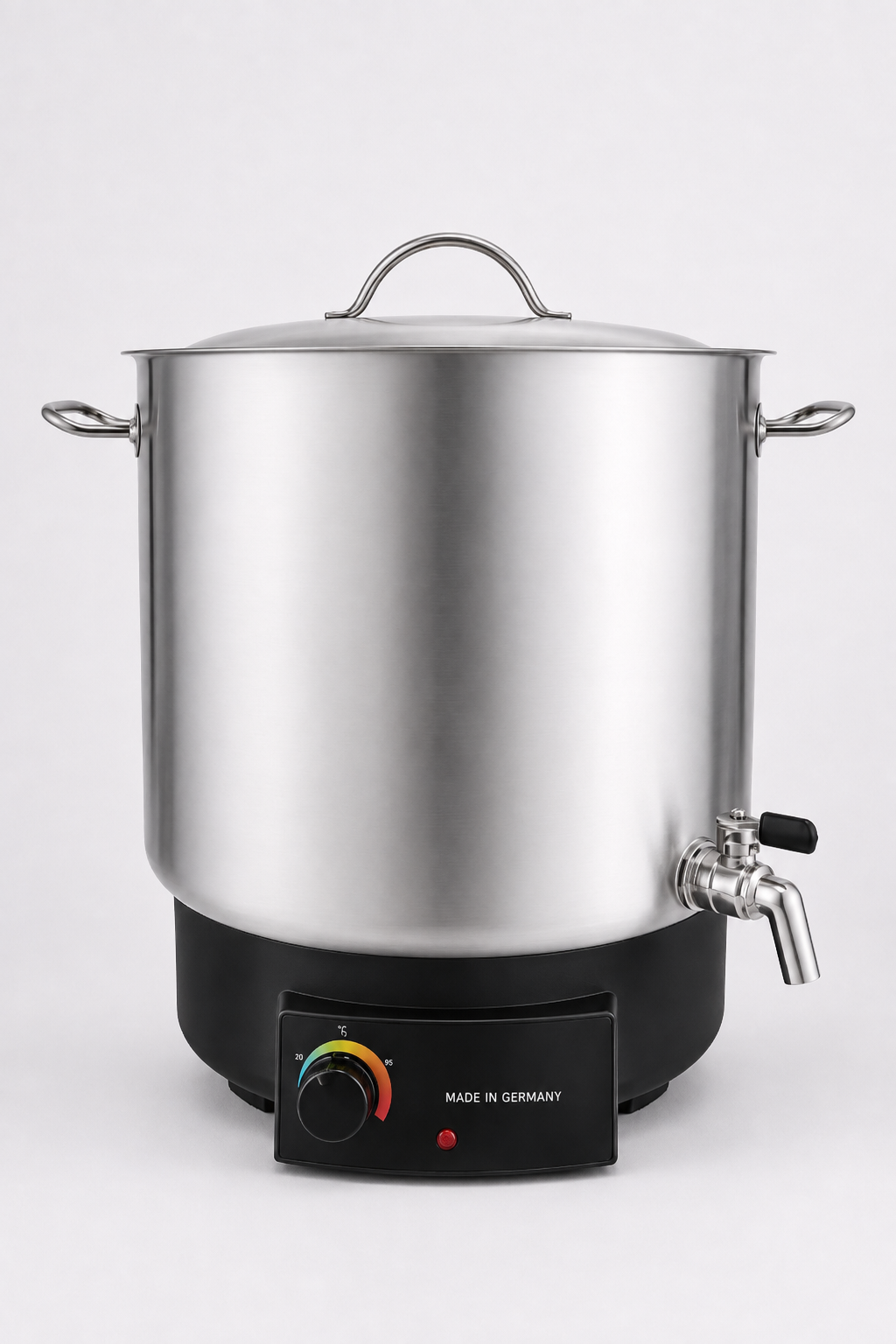 Electric stainless steel cooking and wax melting kettle – 29 litres, 2000 watts