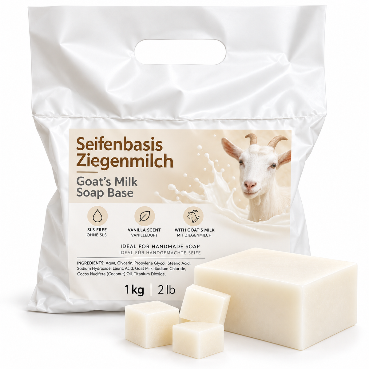 White soap base 1 kg – pouring soap / raw soap for soap making | Glycerin soap base (Copy)