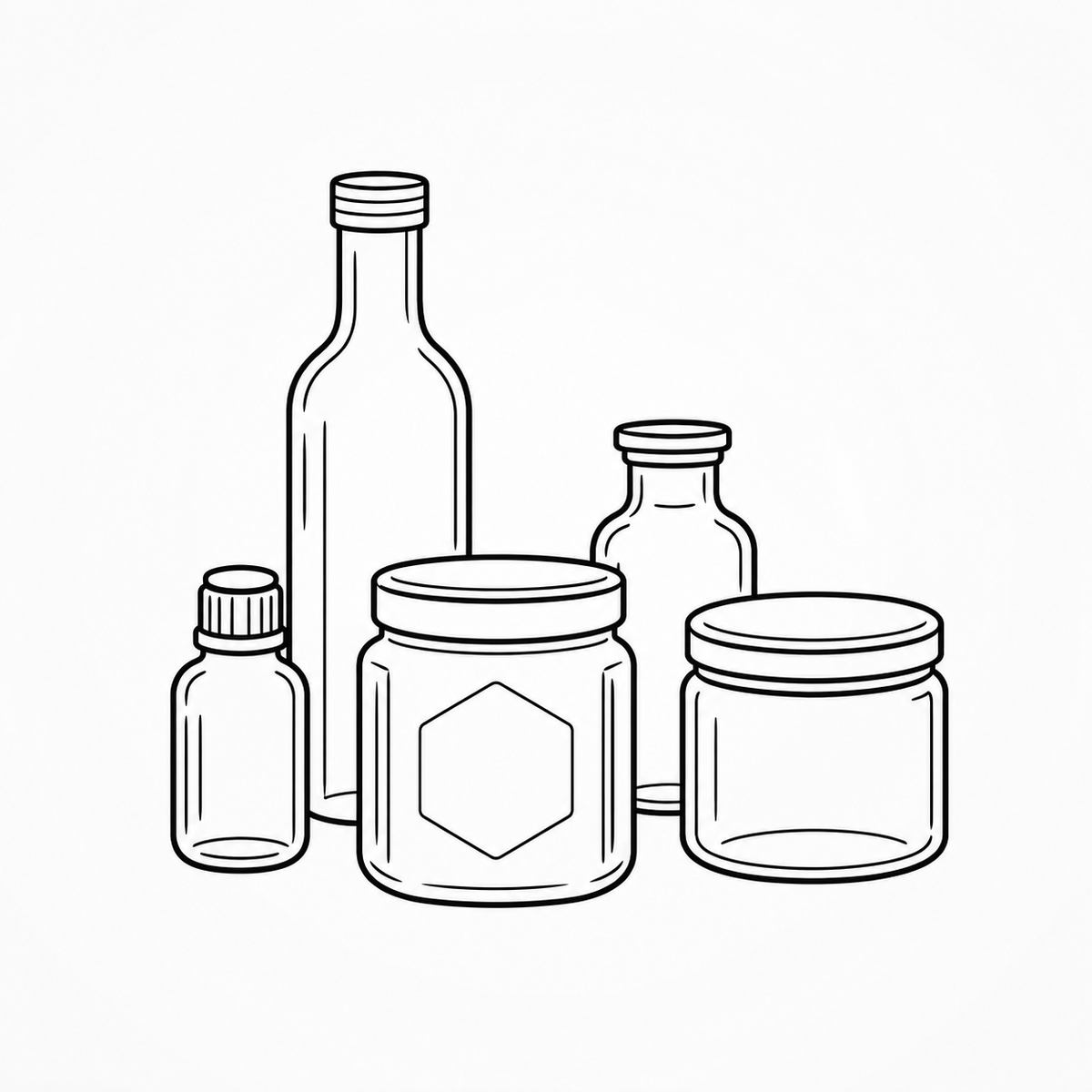 Glas, Flaschen & Honiggläser