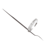 Ago per larve a doppia faccia con lente d'ingrandimento rimovibile, strumento per larve regina delle api in acciaio inossidabile, cucchiaio per larve