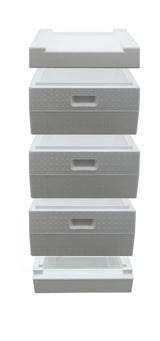 Originele Segeberger-kast, 3 ramen met rails, Duitse standaard polystyreenkast