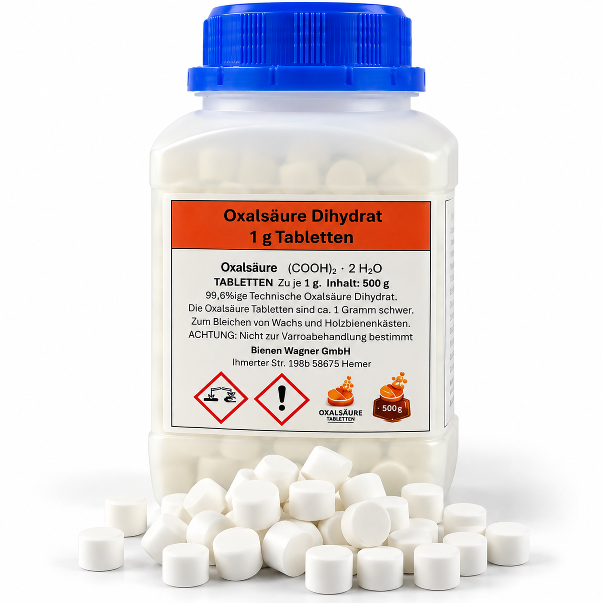 oxalic acid dihydrate tablets 1 g – 500 g oxalic acid in practical, easy-to-dose tablet form 