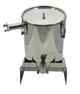 Supporto di riempimento Easy Fill in acciaio inox inclinabile automaticamente per miele