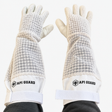Beekeeping gloves made of sheepskin with 3-layer white mesh fabric (Copy) 