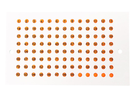 Luminous Opalite Plate Set with Numbers for Queen Marking Drawing Plates Classic 5x104 Queen Numbers 1-99