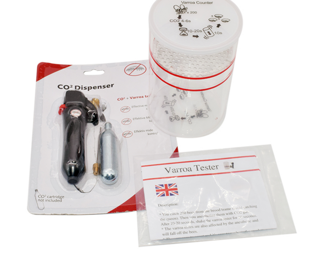 Tester CO2 Varroa, trattamento Varroa, controllo infestazioni api
