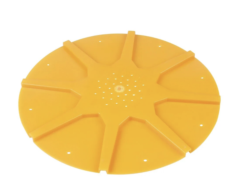 Bee escape yellow 8-way plastic with eight exits, Ø 260 mm