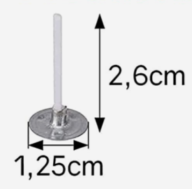 Theelichtlont 26 mm Wise gewaxte lont met voet voor theelichtjes