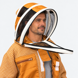 API STYLE Beekeeping Jacket Brown – fully ventilated unisex beekeeping jacket with astronaut veil 