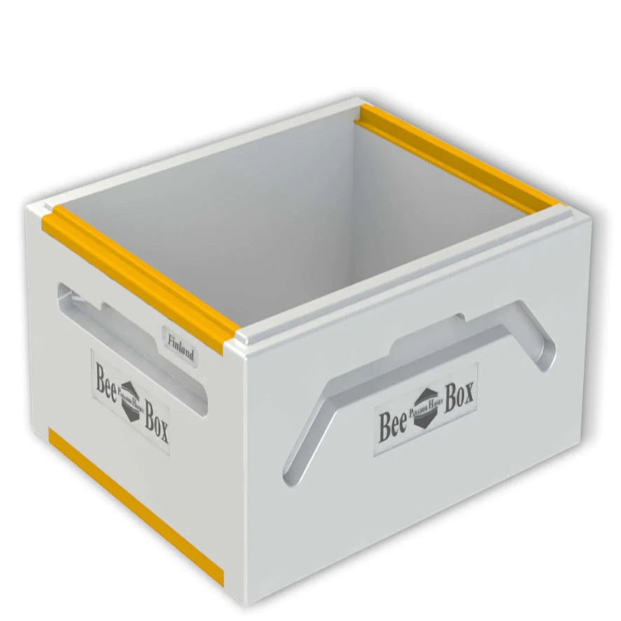 Série de ruches BeeBox composée d'accessoires EPS, chambres à miel, cadres d'alimentation...