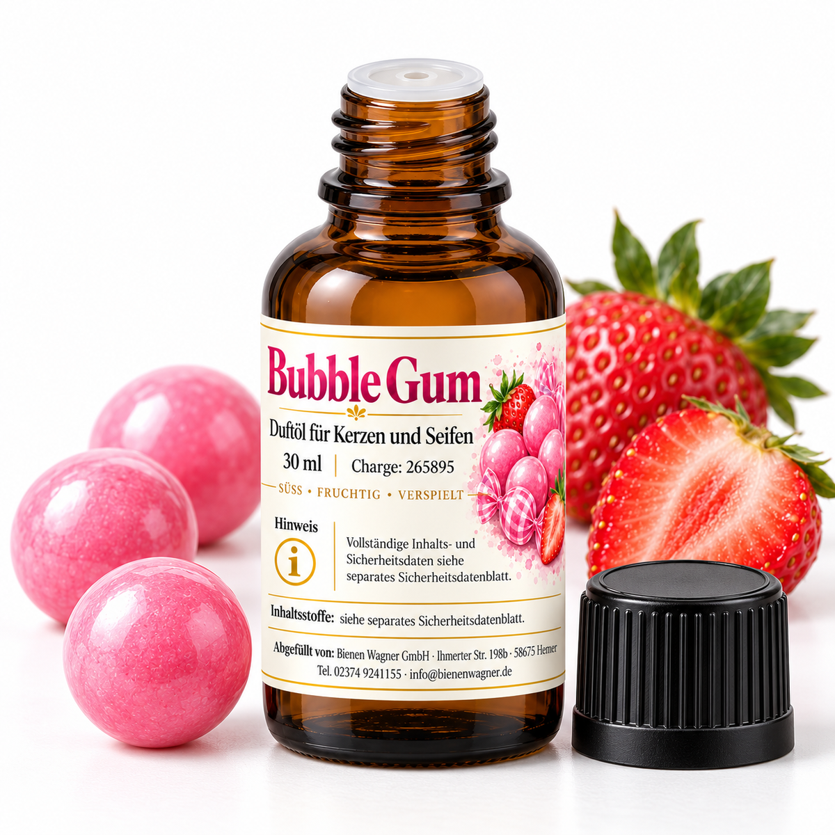 Bubble Gum Duftöl 30 ml – Kaugummi Duft für Kerzen & Seifen
