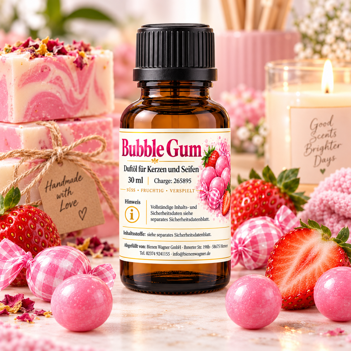 Bubble Gum Duftöl 30 ml – Kaugummi Duft für Kerzen & Seifen