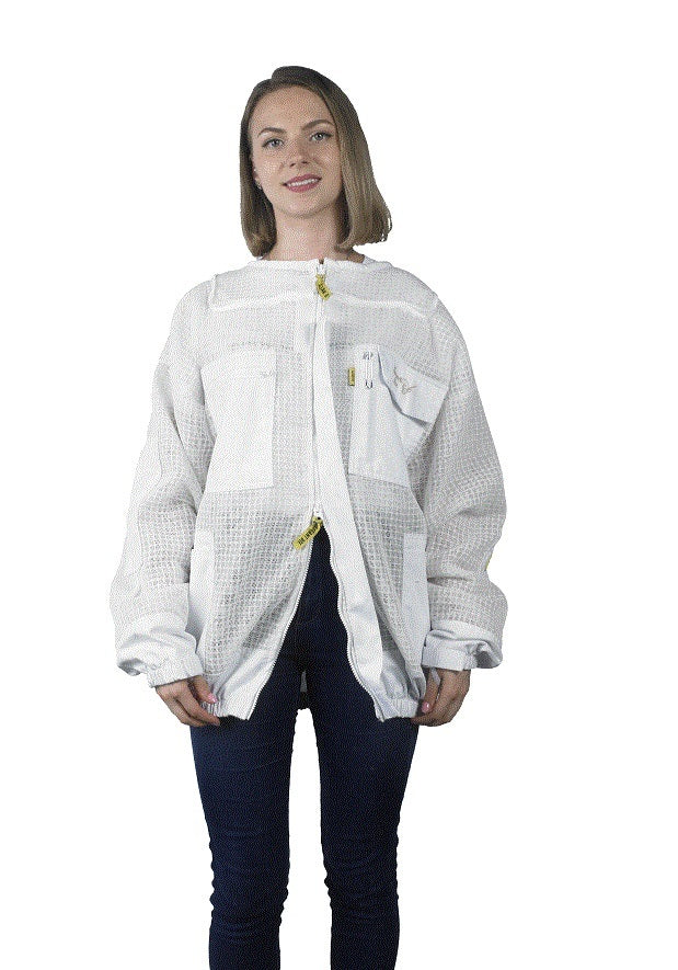 Tuta da apicoltore Elegante tuta protettiva generale per api Api Rete ventilata Bianca