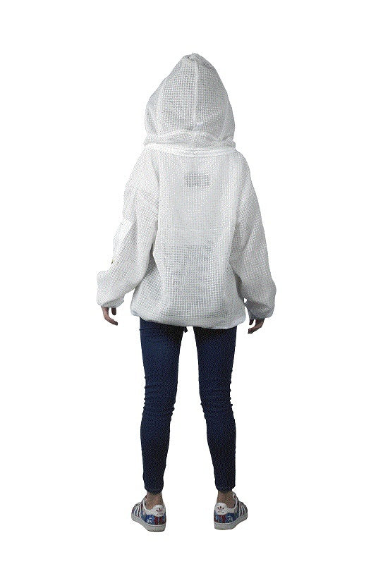 Giacca da apicoltore in tessuto a rete 3 strati bianco qualità premium ElegantBee